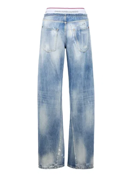 Blugi Dsquared2 cu autograf albastru