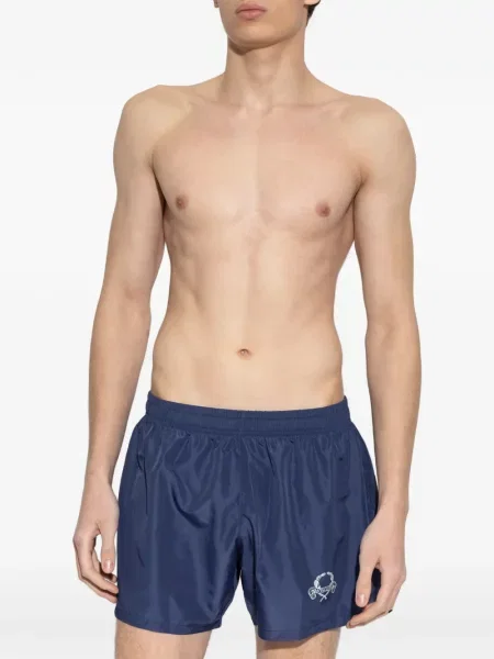 Slip de baie Moschino cu autograf albastru