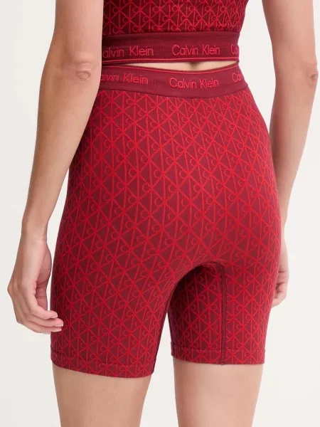 Šortky Calvin Klein Underwear high waist vínová