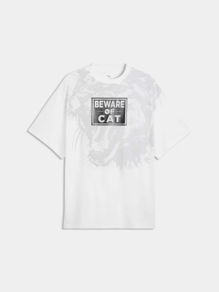 Футболка PUMA What The Fun Tee Iii комбінований верх білий