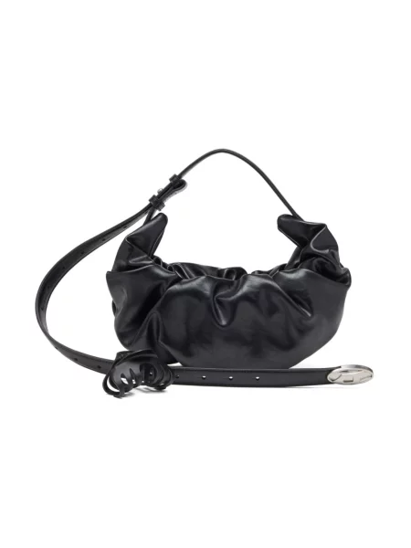Torebka hobo Diesel z falbankami czarna