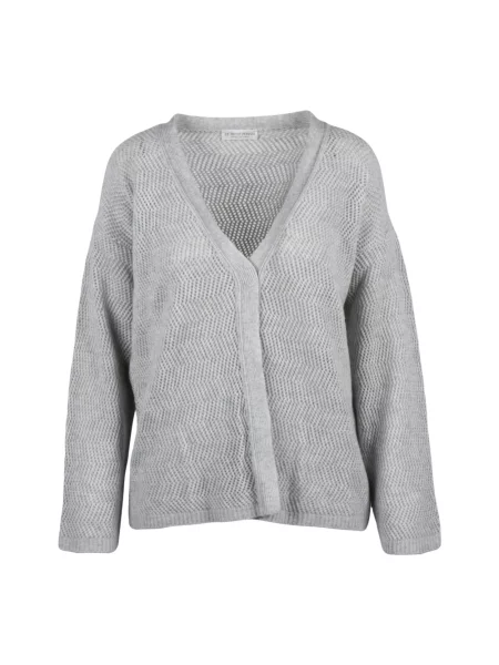 Kardigan Le Tricot Perugia wełniany szary