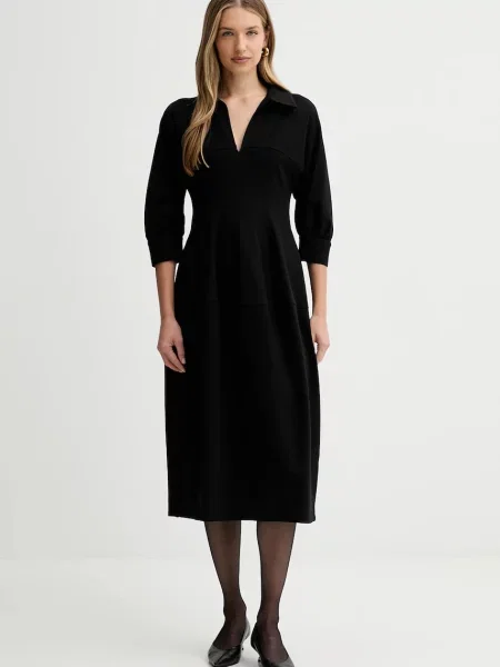 Liviana Conti sukienka midi rozkloszowana czarny