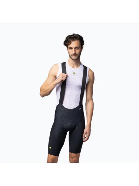 Pantaloni scurți de ciclism pentru bărbați Alé Voltage Bibshorts black negru