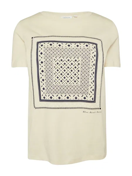 Comma casual identity Tričko / noční modrá béžová