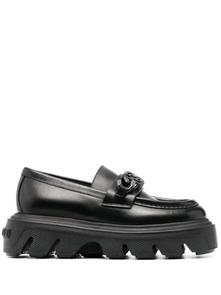 Pantofi loafer Casadei din piele negru
