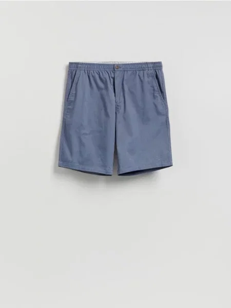 Reserved Pantaloni scurți chino regular metalizat albastru