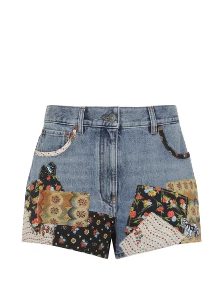 Pantaloni scurți din denim Valentino Garavani albastru