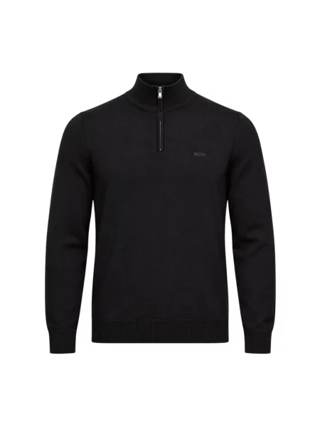 Sweter Boss wełniany czarny