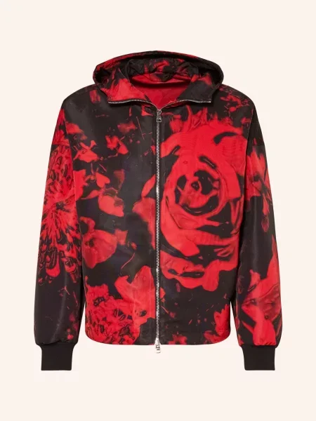 Alexander Mcqueen Větrovka černá/ červená černá