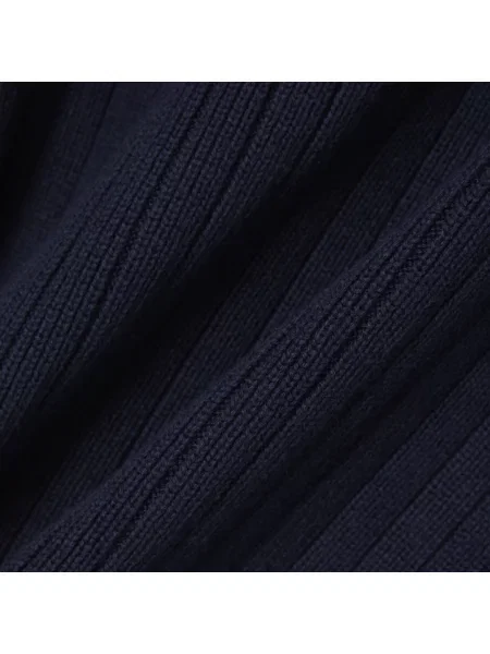 Lacoste Sweter Z Kołnierzykiem Polo I Wykonany We Francji granatowy