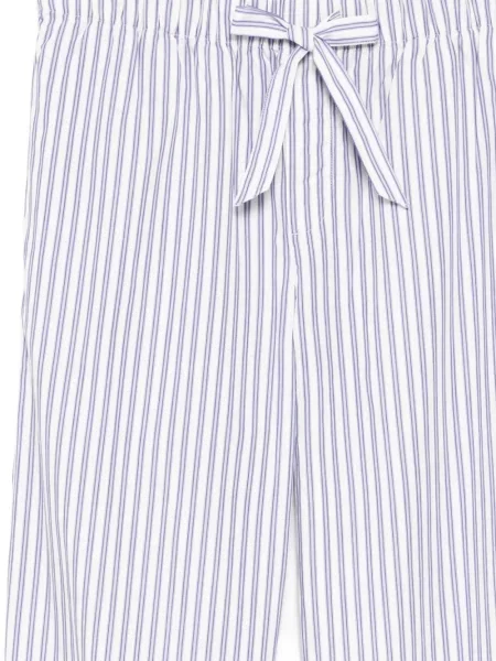 Pantaloni Tekla din poplin alb