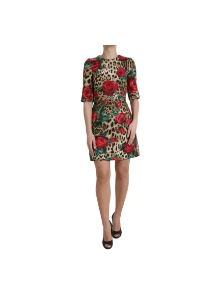Sukienka Dolce And Gabbana z nadrukiem w kształcie litery A