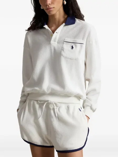 Ριγέ δερμάτινος κάλτσες Polo Ralph Lauren με κορδόνι μαύρο