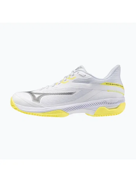 Pantofi de padel pentru femei Mizuno Wave Exceed Court Padel W white/black send/lemon tonic alb