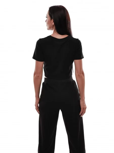 Топ STREAM віскоза/поліестер чорний