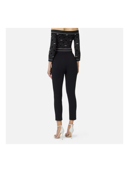 Elisabetta Franchi Pantaloni țigarete negru