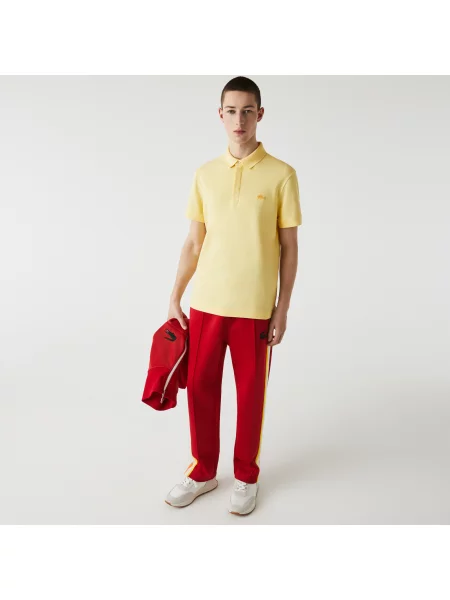 Lacoste Koszulka Polo Smart Paris Regular Fit Z Elastycznej Bawełny żółty