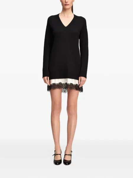Rochie mini Cinq A Sept din dantelă negru