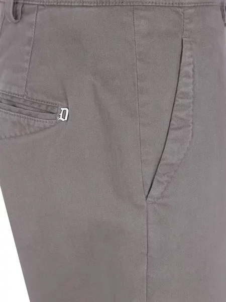 Pantaloni chino Dondup cu autograf gri
