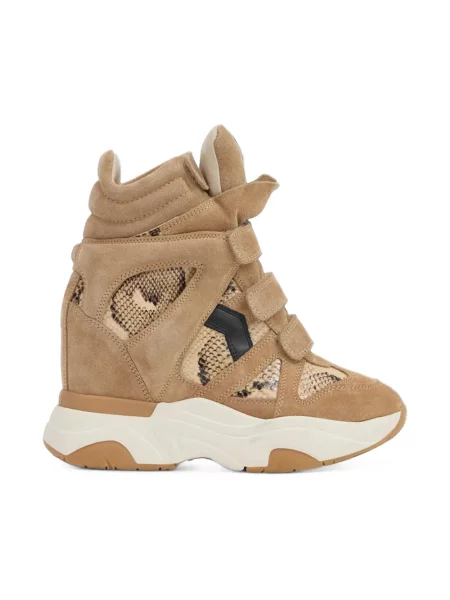 Sneakersy Isabel Marant skórzane brązowe