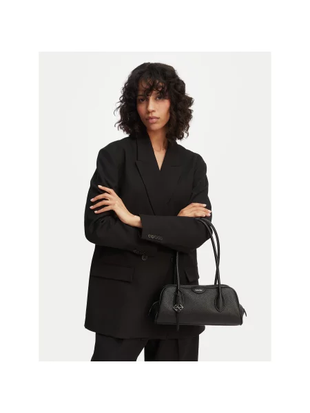 Τσάντα Calvin Klein Quilted Nylon Ew Satchel μαύρο