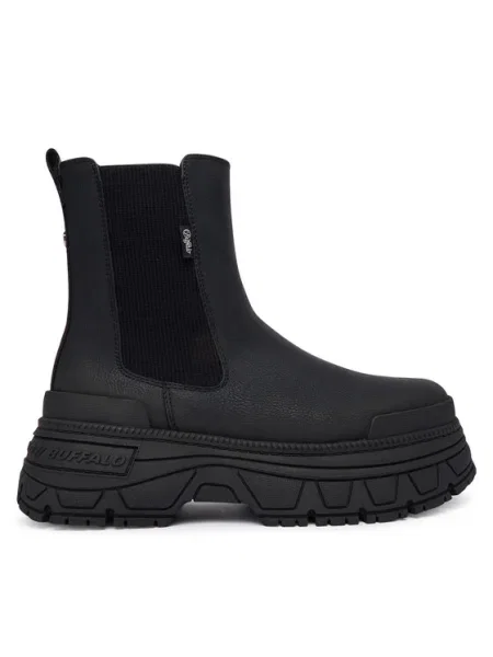 Buffalo bokacsizma Fusion Chelsea női platformos fekete