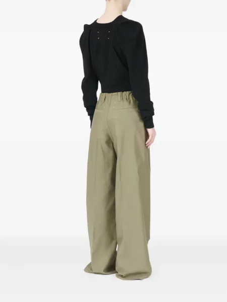 Pantaloni Maison Margiela plisate verde