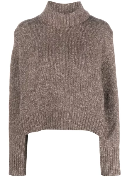 Ilgas pledas kardiganas Polo Ralph Lauren dygsniuotas ruda