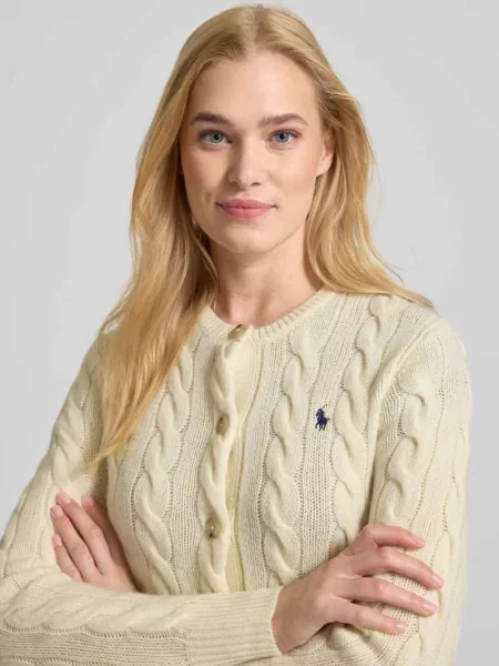 Dzianinowy sweter Polo Ralph Lauren biały