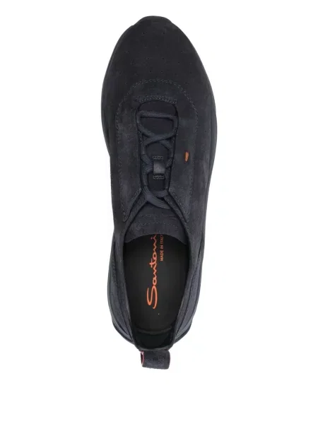 Sneakerși Santoni din piele de căprioară albastru