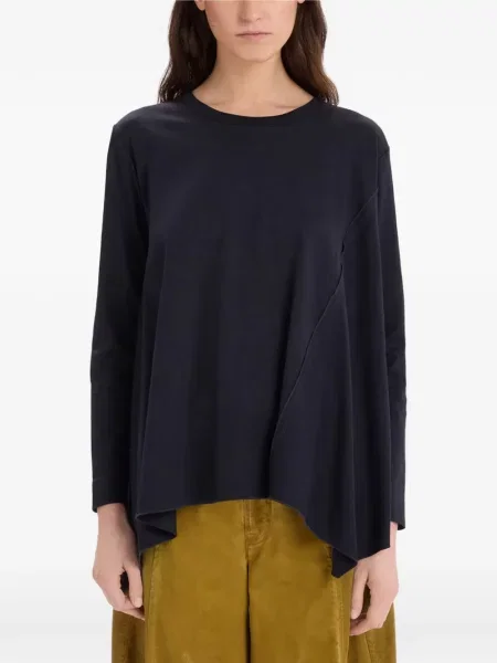 Lung tricou High asimetric albastru