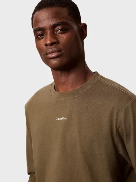 Лонгслів Calvin Klein ретро оливковий