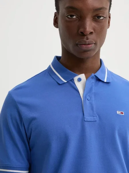 Tommy Jeans polo tričko fialové