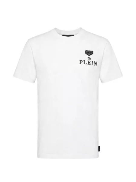 Tricou Philipp Plein din jerseu alb