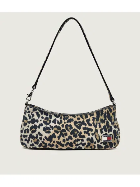 Tommy Jeans Geantă pe umăr Cool Leo | piele întoarsă alb