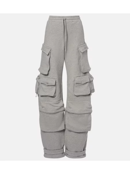 Pantaloni de trening The Attico din jerseu gri