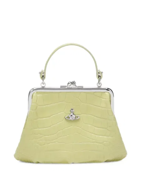 Geantă shopper Vivienne Westwood din piele galben