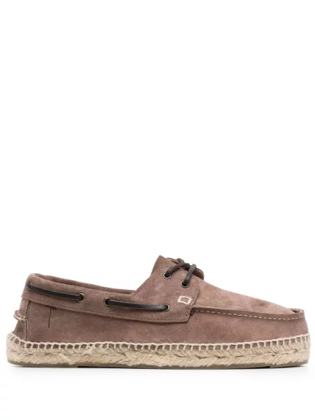 Espadrile Manebi cu șireturi din piele de căprioară