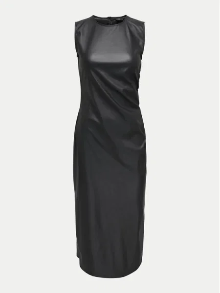 JDY Рокля от имитация на кожа Soya черен