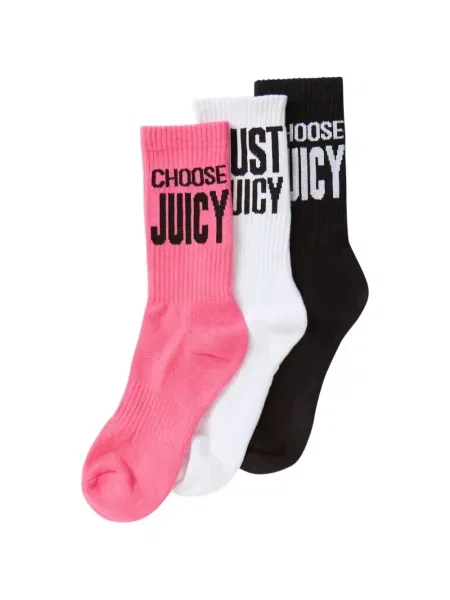 Șosete Juicy Couture din jacard cu autograf negru