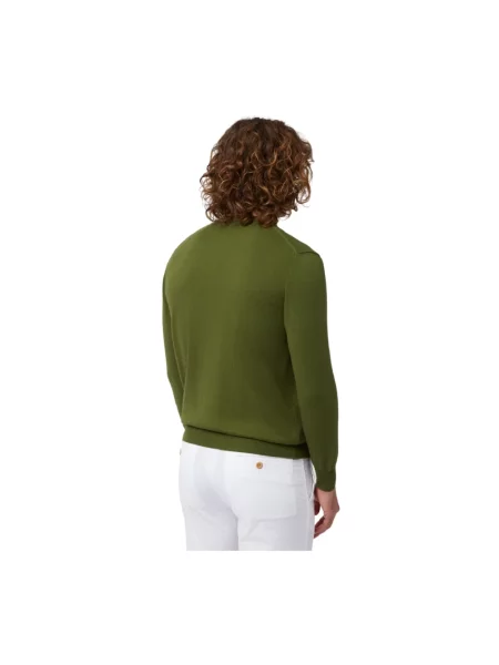 Sweter Harmont & Blaine z okrągłym dekoltem zielony