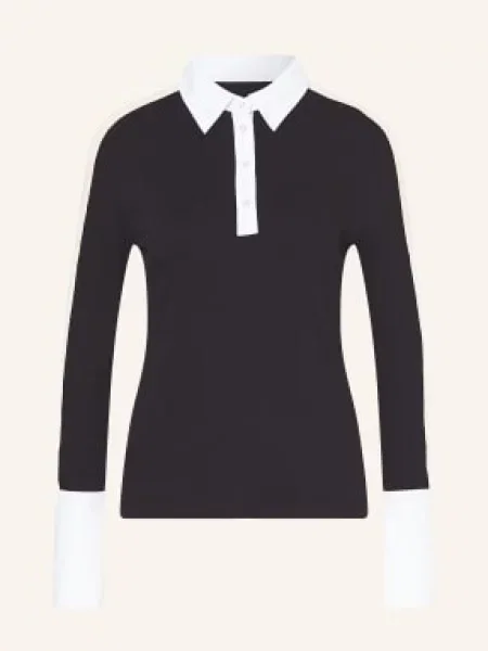 Marc Cain Koszulka Polo Z Mieszanki Materiałów blau niebieskie