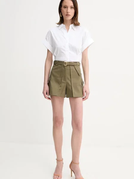 Krótka koszula Guess z krótkim rękawem biała