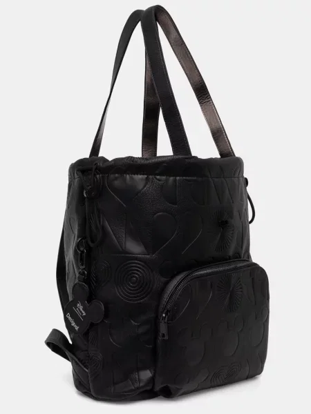 Desigual plecak ALL MICKEY KRAPINA duży gładki czarny