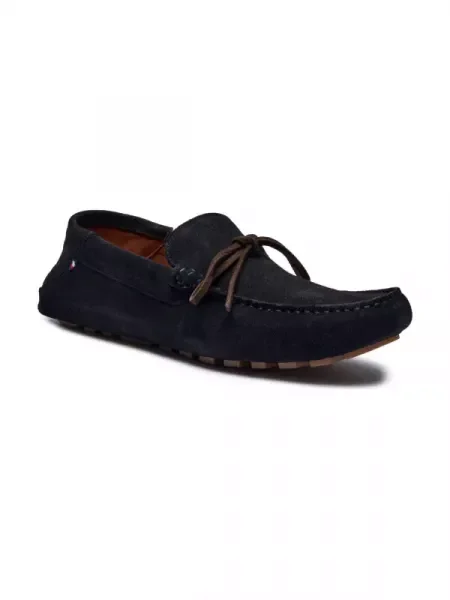 Tommy Hilfiger Bőr mokaszin DRIVER kék