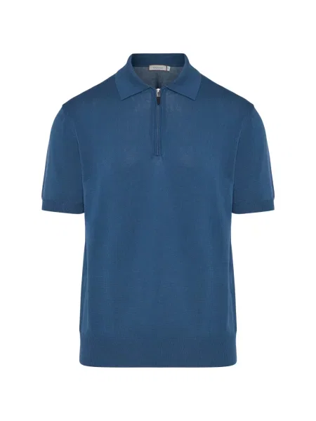 Къс поло тениска Canali синьо