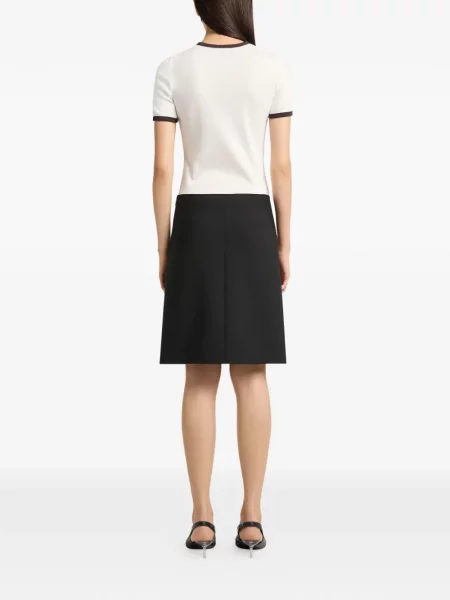 Tricou Courreges cu imagine alb