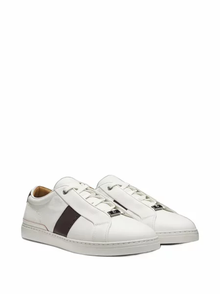 Sneakerși Boss din piele alb