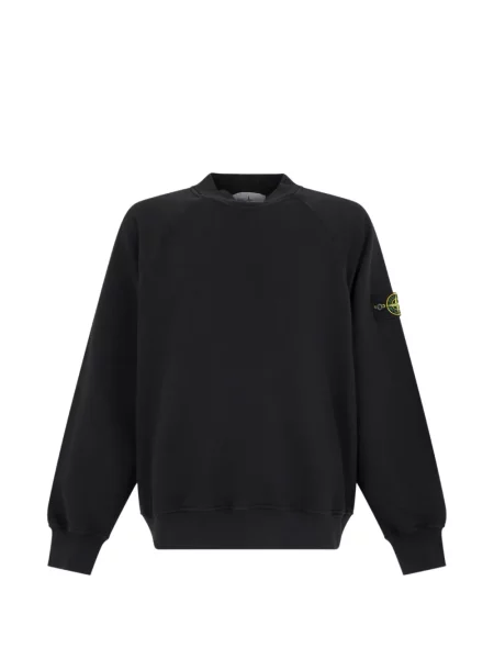 Hanorac din fleece Stone Island din fleece cu strasuri negru